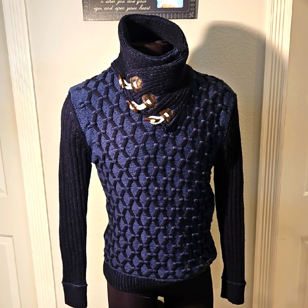 Vercini Navy Blue Men's Sweater